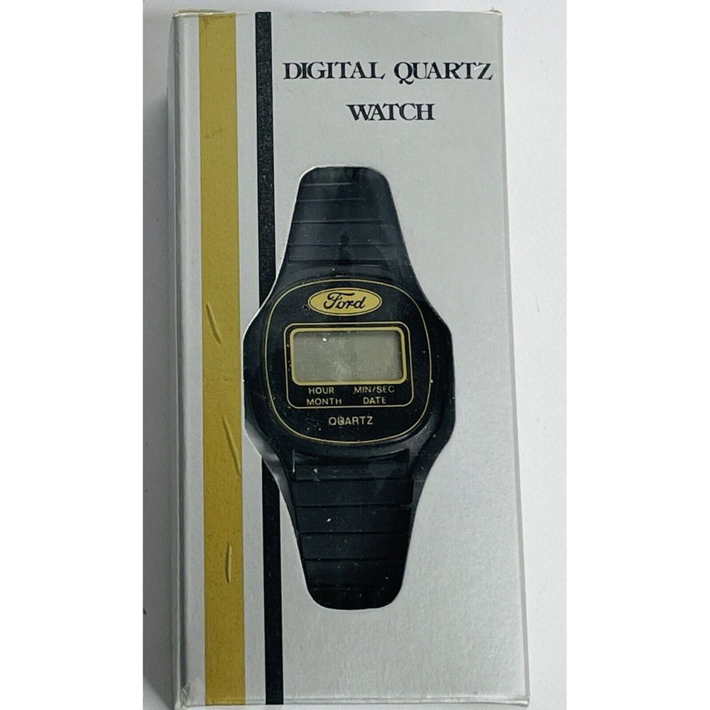 Vintage Ford Digital Quartz Watch , by RJ Roberts and Co New in Box
